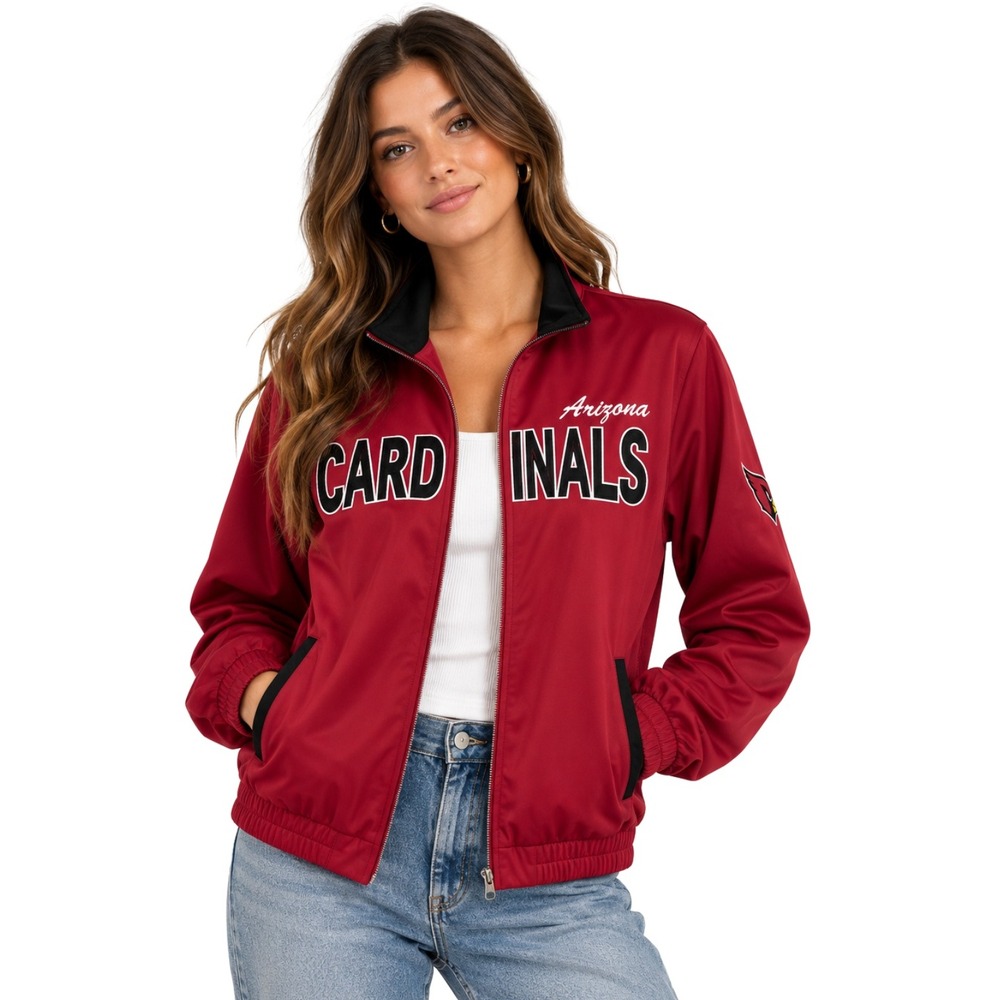 Arizona Cardinals NFL Team Apparel Jacket Womens XL Full Zip Dri Fit Football